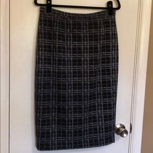 G By Giuliana size 12 black plaid pencil skirt